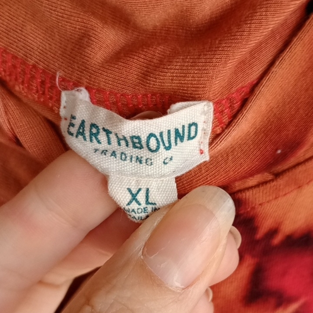 EARTHBOUND Fiery Tie-Dye Pants Wide Leg Flare Size XL - Picture 2 of 9